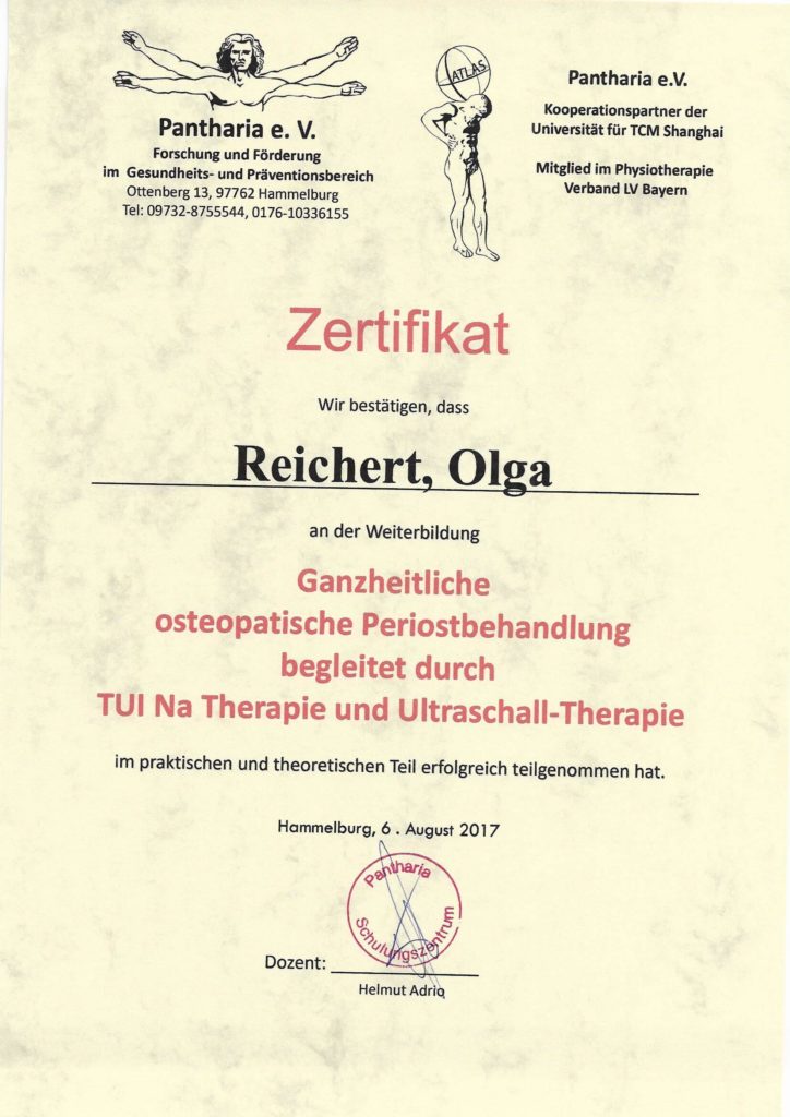 Ganzheitliche osteopathische Periostbehandlung